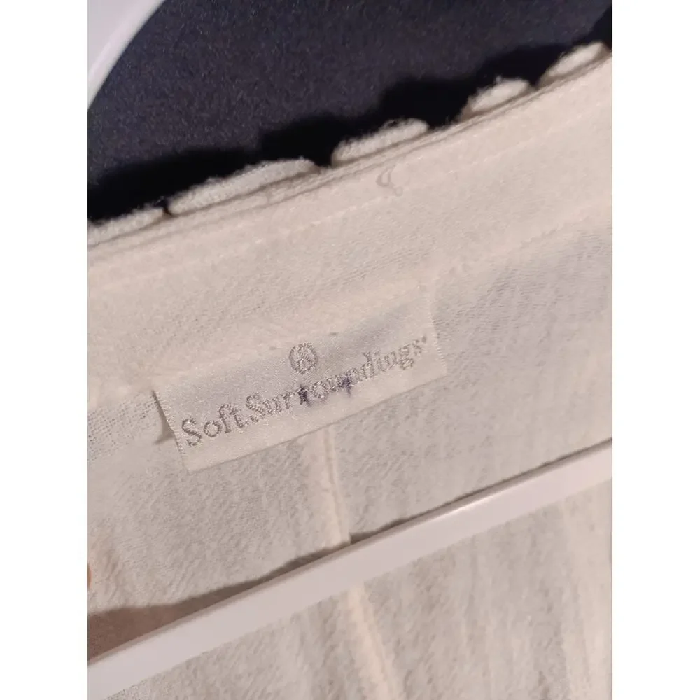Soft Surroundings Women’s Large White Open Front Cardigan Top Layer Cottagecore